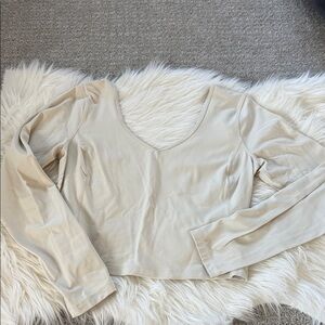 Lululemon align crop top long sleeve size 8
